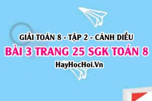 Bài 3 trang 25 Toán 8 Tập 2 Cánh Diều